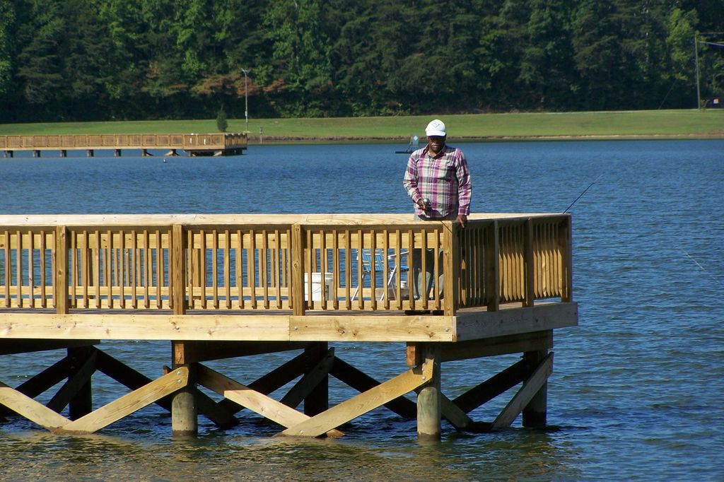 black man fishing